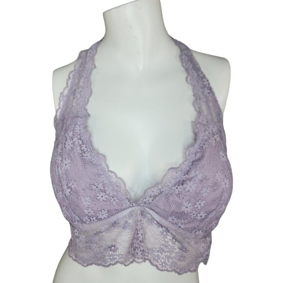 rue21 Other - True by Rue 21 Lavender Purple Halter Bralette 1X 38D-40C Padded Lace NWT